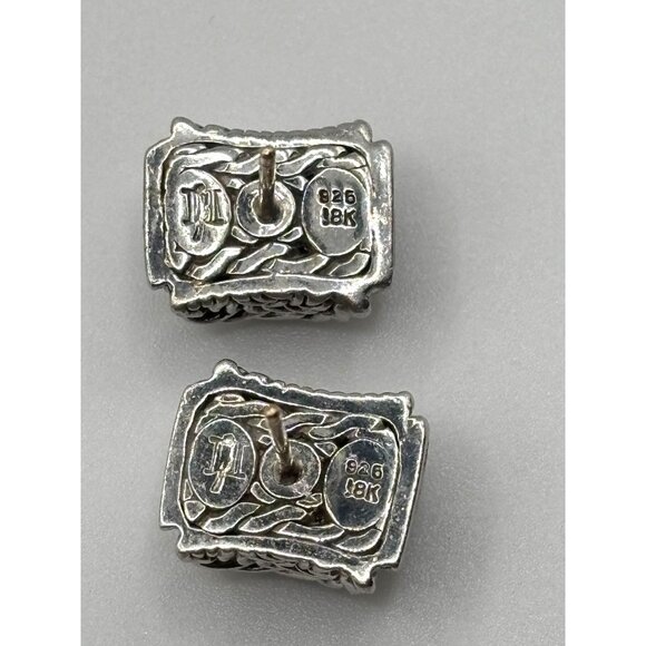 John Hardy 18K & 925 Sterling Silver Earrings - Picture 6 of 9